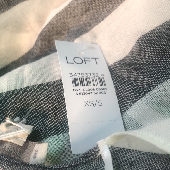 Loft Striped Black White Wrap Size XS/Small - Picture 4 of 13